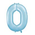 Ballon chiffre bleu mat - 86 cm