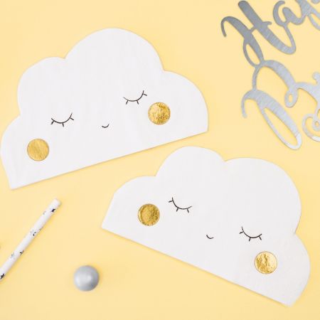 20 serviettes "nuage"