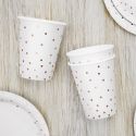 6 Gobelets à Pois - blanc