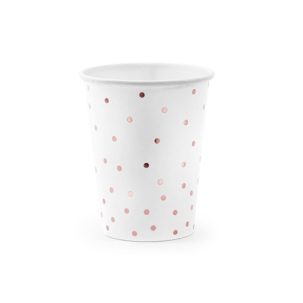 6 Gobelets à Pois - blanc
