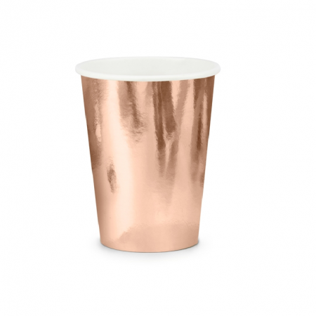 6 gobelets rose gold