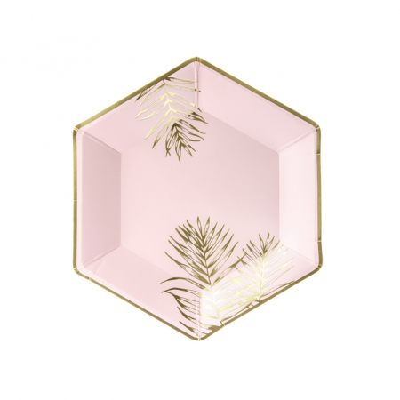 6 Assiettes de feuilles -...