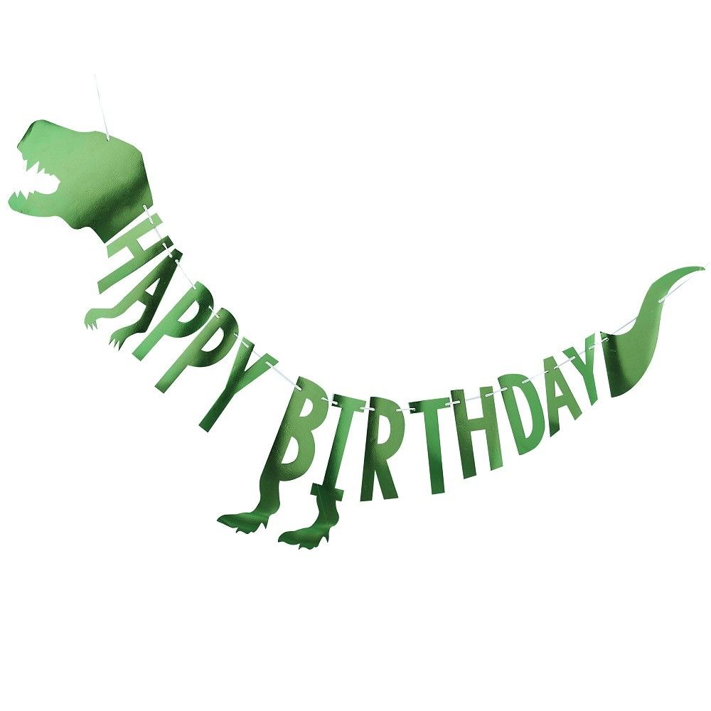 WERNNSAI Dinosaur Happy Birthday Bannière Décoration de Fête d'anniversaire de Dinosaure pour Garçons Enfants Articles de Fête à Thème Dino Guirlande de Fête T-Rex Décoration Murale 