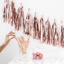 15 tassel rose gold