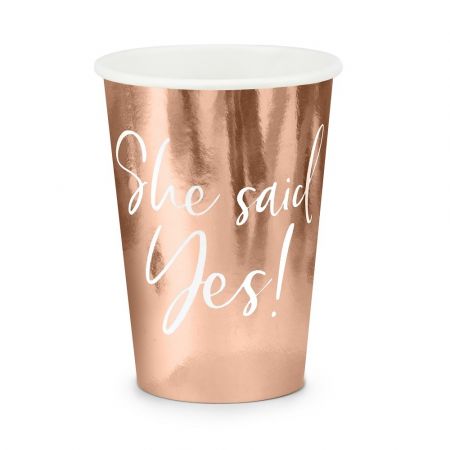 6 gobelets rose gold EVJF...