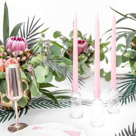 10 Bougie conique mate - rose