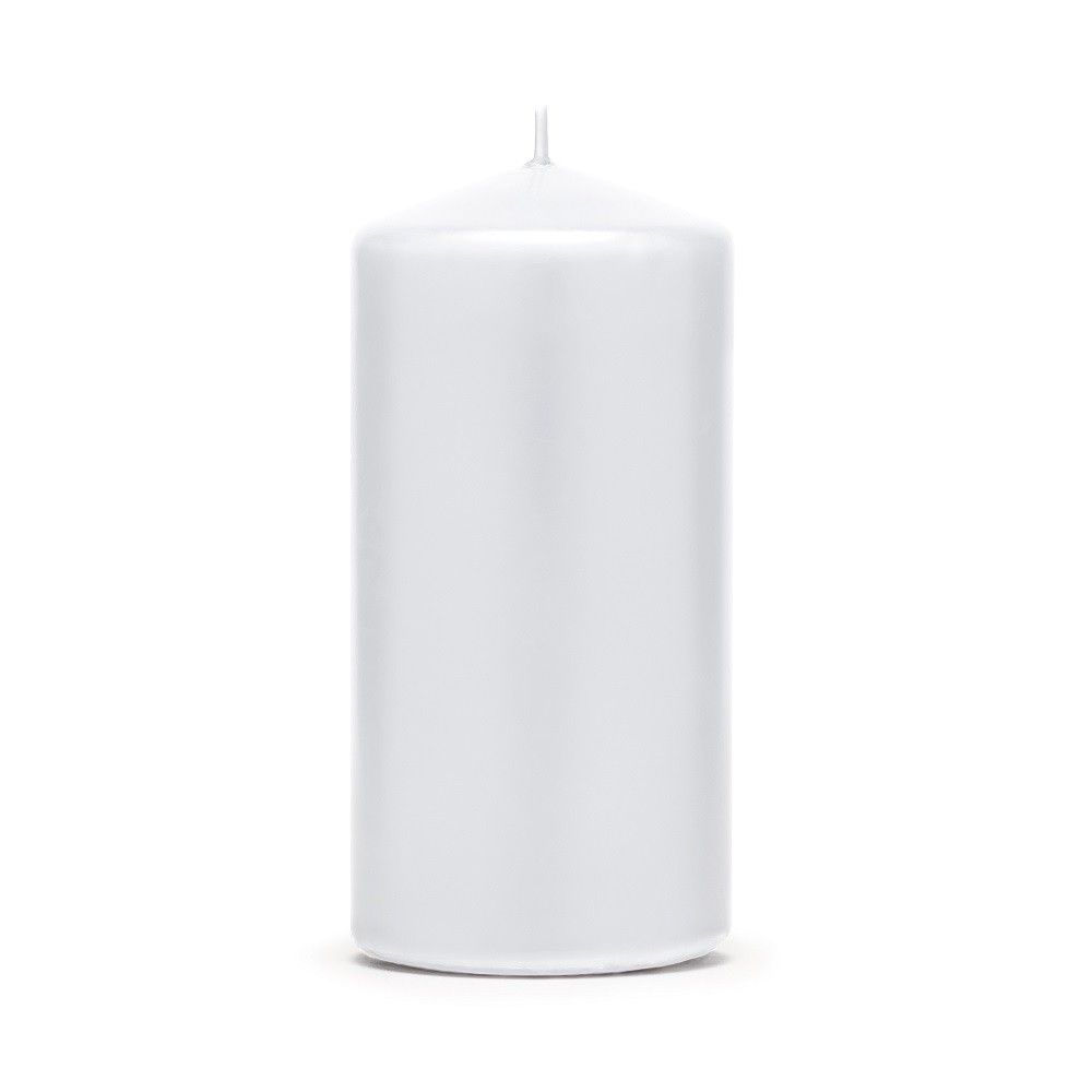 Bougie cylindrique blanche - 12 cm