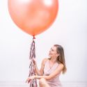 Ballon métallisé rose gold - 1 m