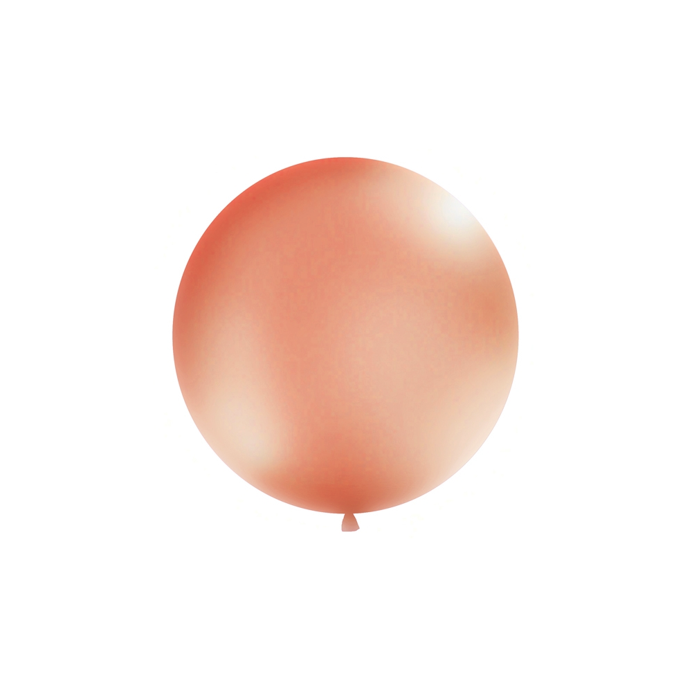 1 ballon rond en latex – Or rose – Finition métallisée – 1 m
