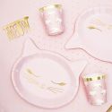 6 assiettes "chat" - 22 cm