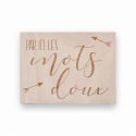 Panneau en bois "mots doux" - Petit modèle