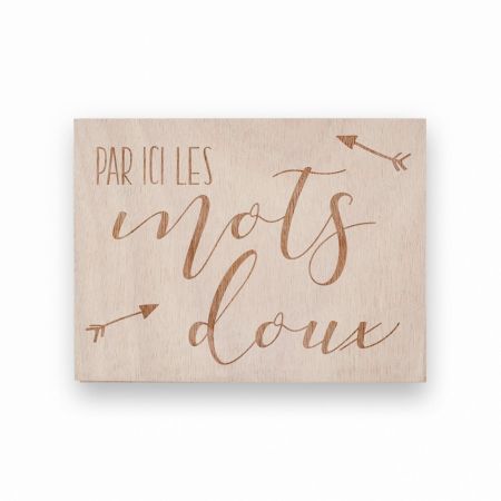 Panneau en bois "mots doux"...