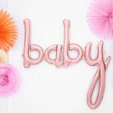 Ballon en mylar Bébé - rose or