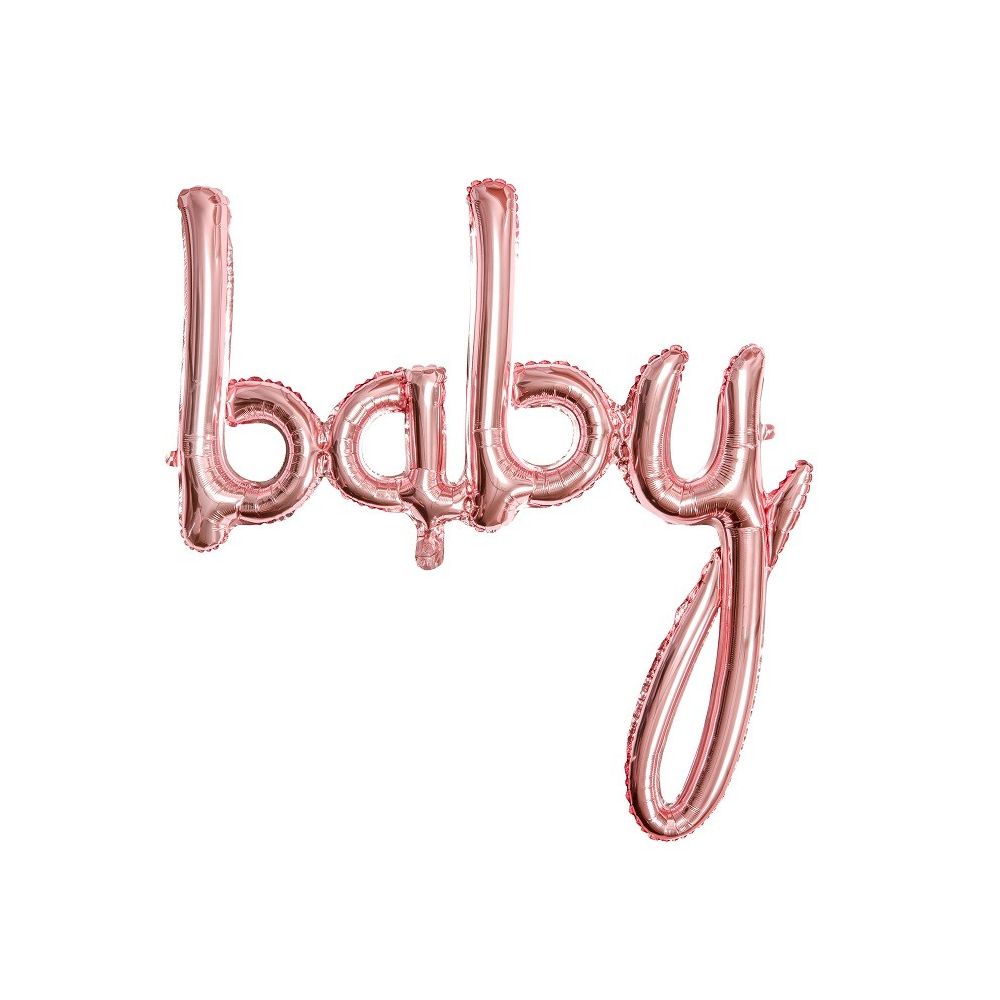 Ballon en mylar Bébé - rose or