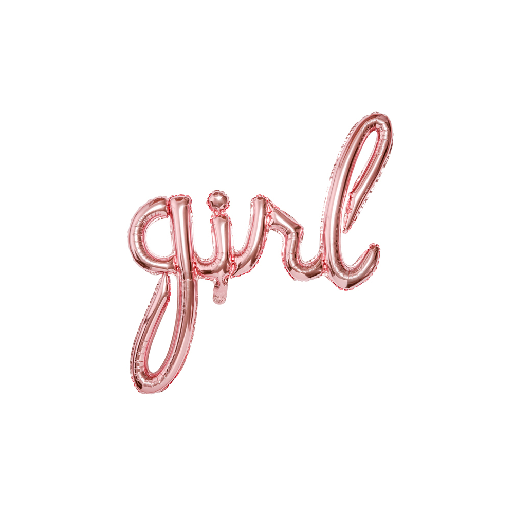 Ballon en mylar Girl - rose or