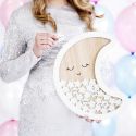 Livre d'or lune en bois baby shower