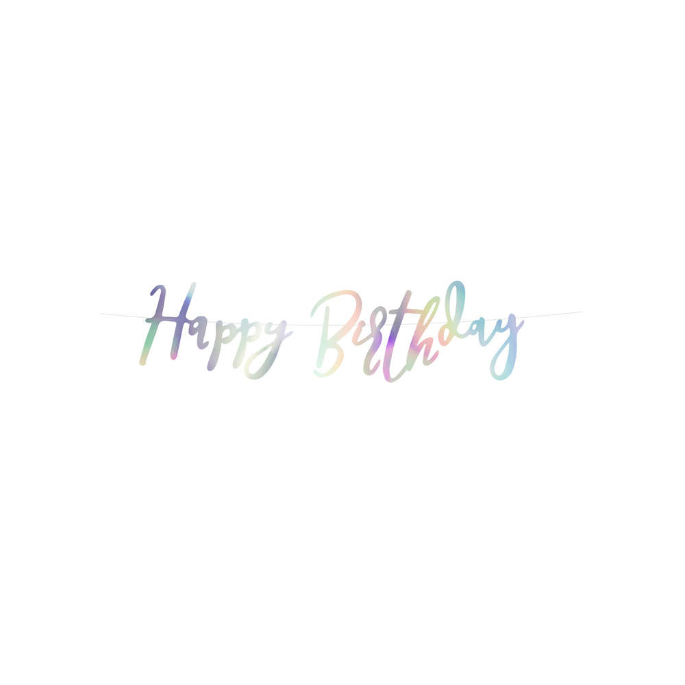 Guirlande ''Happy Birthday'' - iridescente