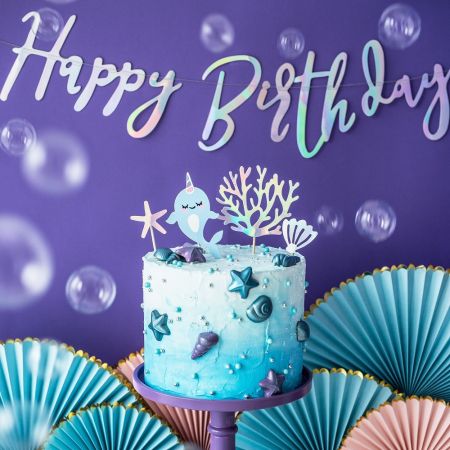 Guirlande irisée "happy...