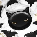 6 assiettes "chat noir" - 22 cm