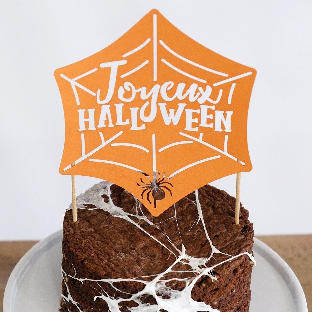 Cake topper "toile d'araignée" couleur au choix