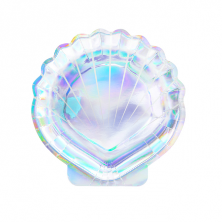 6 assiettes "coquillage" -...