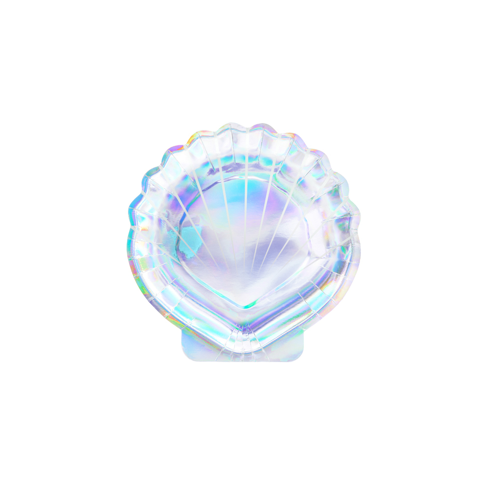 6 Assiette Sirène - coquillage - iridescent