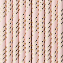 10 Pailles en papier - rose clair