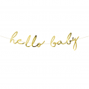 Guirlande dorée "Hello baby"