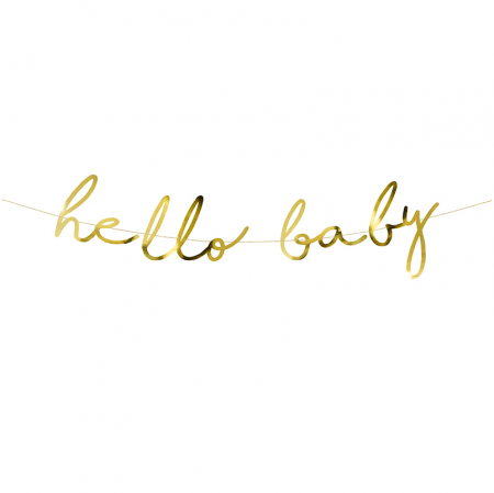 Guirlande dorée "Hello baby"