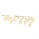 Guirlande en bois "Merry christmas" - 1 m