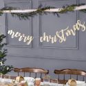 Guirlande en bois "Merry christmas" - 1 m