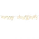 Guirlande en bois "Merry christmas" - 1 m