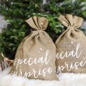 Sac cadeau en jute "Spécial Surprise"