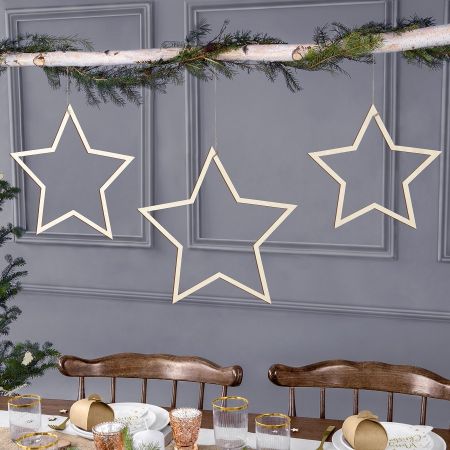 3 Décorations en bois à...