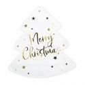 20 serviettes sapin "Merry christmas"