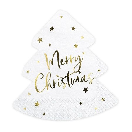 20 serviettes sapin "Merry...