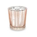 Photophore en verre rose gold