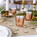 Photophore en verre rose gold