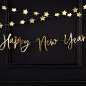 Guirlande dorée "Happy new year" - 70 cm