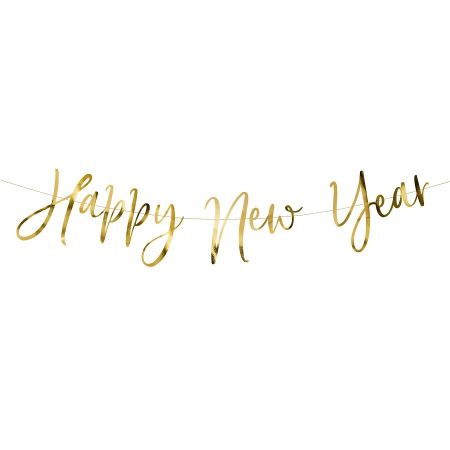 Guirlande dorée "Happy new...