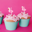 5 Bougies flamant rose