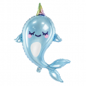 Ballon mylar "narval" - 87 cm