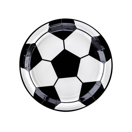 6 Assiettes Football - 18cm