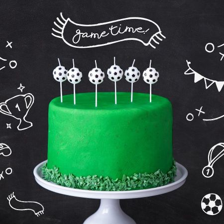 6 6 Bougies Ballons de foot