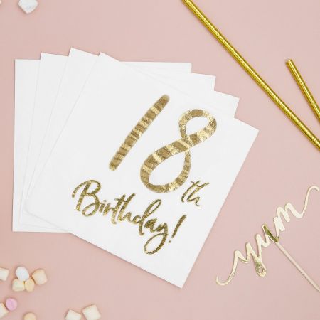 20 serviettes " 18 ans "
