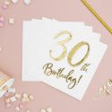20 serviettes " 30 ans "