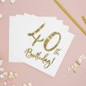 20 serviettes " 40 ans "