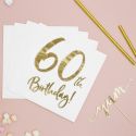 20 serviettes " 60 ans "
