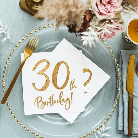 20 serviettes " 30 ans "