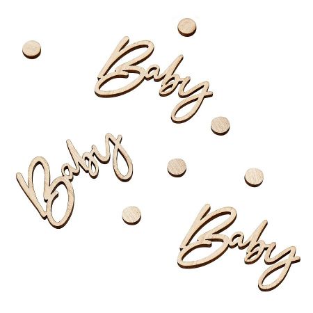 18 confettis en bois "Baby"...